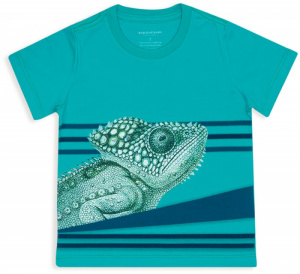 Camiseta infantil de meia malha iguana