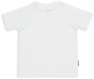Camiseta manga curta infantil com fator de proteo solar branca