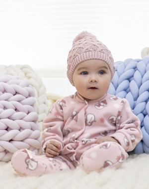Pantufa beb de soft bonecos de neve rosa