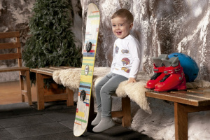 Pijama trmico infantil dino snowboard