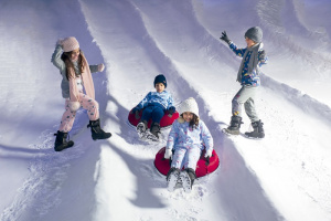 Pijama de soft infanto-juvenil montanhas de neve - Estampa brilha no escuro