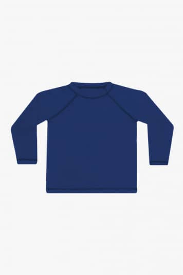 Camiseta infantil com proteo solar azul marinho