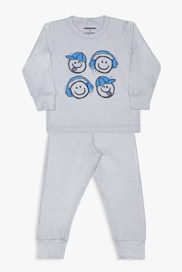 Pijama de melange emojis infantil