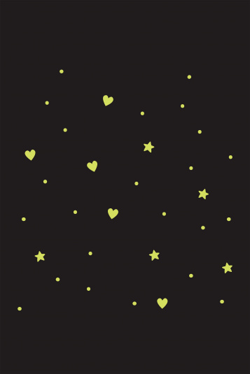 Pijama infantil de melange estrelas - Brilha no escuro