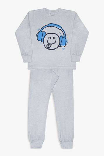 Pijama infantil de melange emoji 