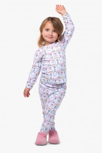 Pijama de algodo e modal vasinhos infantil