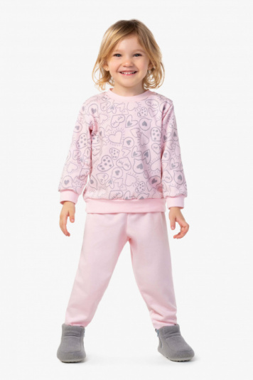 Pijama abrigo coraes com glitter infantil