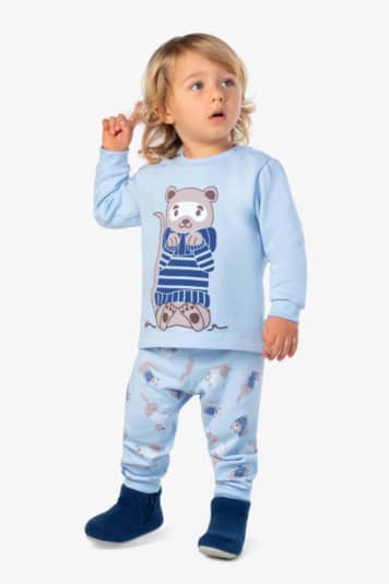 Pijama fures infantil - Relevo na estampa