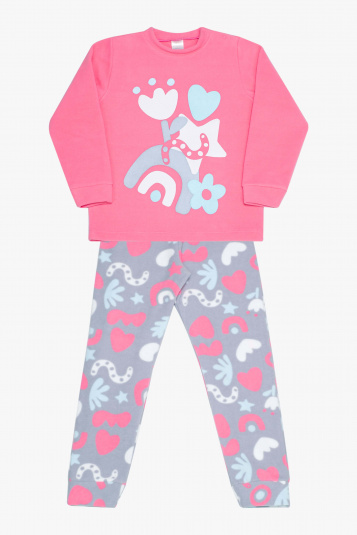 Pijama infantil soft parquinhos menina - Brilha no escuro