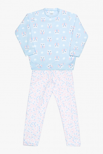 Pijama abrigo teen de soft gatinhas cupcake e granulado