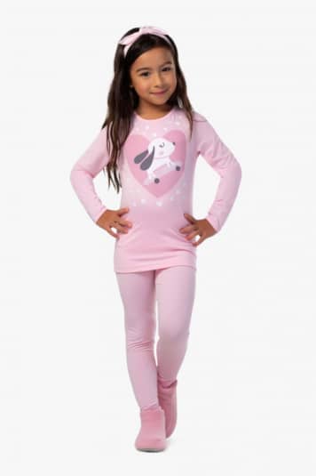 Pijama infantil trmico cachorrinha rosa