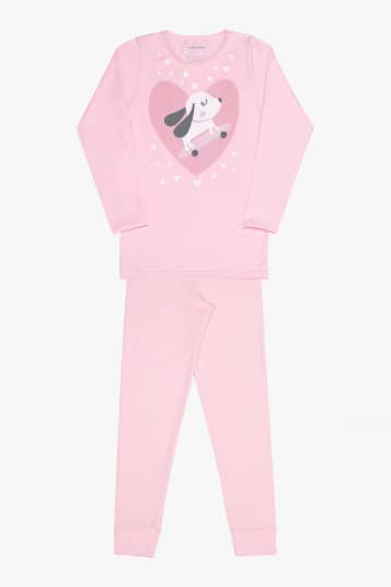 Pijama infantil trmico cachorrinha rosa