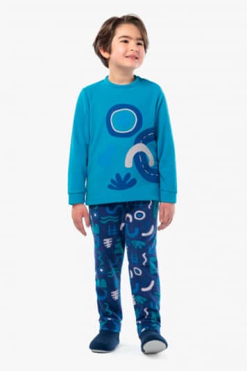 Pijama teen de soft parquinho menino - Brilha no escuro