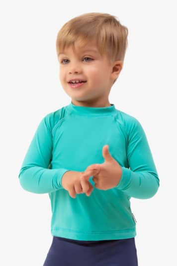 Camiseta com proteo solar verde pacfico beb e infantil