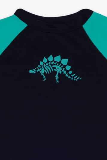 Camiseta teen com proteo solar dinossauro