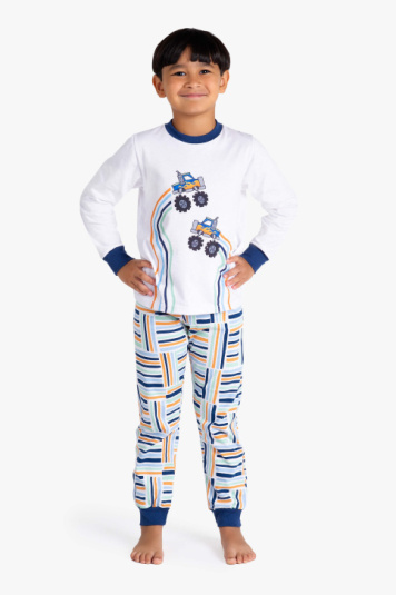 Pijama longo infantil listras