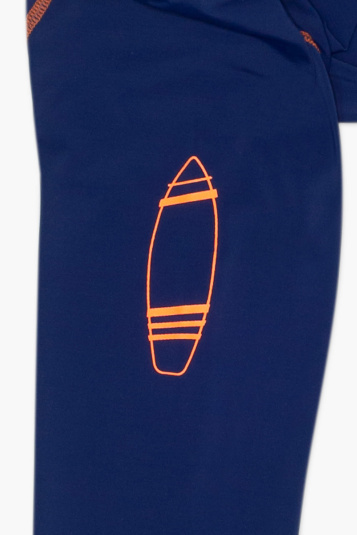 Camiseta teen com proteo solar cachorro surfista