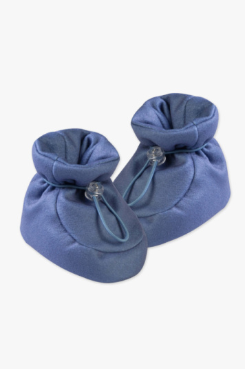 Pantufa quentinha soft antiderrapante azul navy para beb