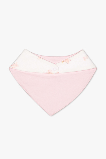 Babador bandana impermevel fazendinha rosa para beb