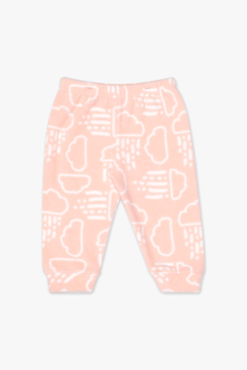 Pijama de soft boto na cintura chuvinha rosa beb