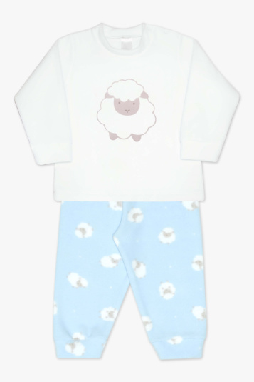 Pijama soft ovelhinha azul infantil