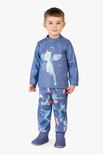 Pijama soft sublimado amigo drago infantil