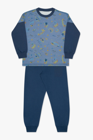 Pijama infantil moletinho espacial