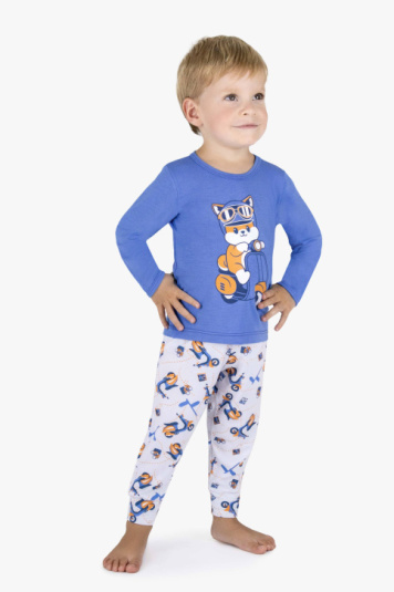 Pijama longo modal lambretas infantil - Brilha no escuro