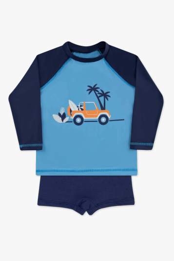 Conjunto camiseta proteo solar e sunga beb e infantil