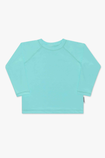 Camiseta com proteo solar verde refgio beb e infantil