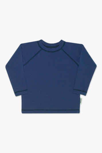 Camiseta infantil com proteo solar azul navy